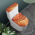 thumbnail image 3 of HELLHERO Autumn Maple Leaves Stretch Toilet Lid Seat Cover & Dust-Proof Elastic Bottom Elastic Edge with 2 Pack Toilet Cover Set, 3 of 8
