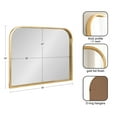 thumbnail image 5 of Kate and Laurel Travis Modern Wide Basket Arch Wall Mirror, 36 x 28, Gold, Decorative Wide Arched Bathroom Mirror for Over Sink or for Use as Living Room Wall Decor Accent, 5 of 8