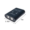 thumbnail image 2 of Dispositivo para compartir impresora USB 2 en 1, salida Plug and Play, transmisión estable, portátil Negro, 2 of 6