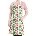 thumbnail image 5 of White Christmas Gnome Apron-Garden Aprons for Women with Pockets-Cotton Linen Waterproof Kitchen Cooking Gardening Aprons Adjustable for Kitchen,Cooking,BBQ and Salon 32"x27", 5 of 7