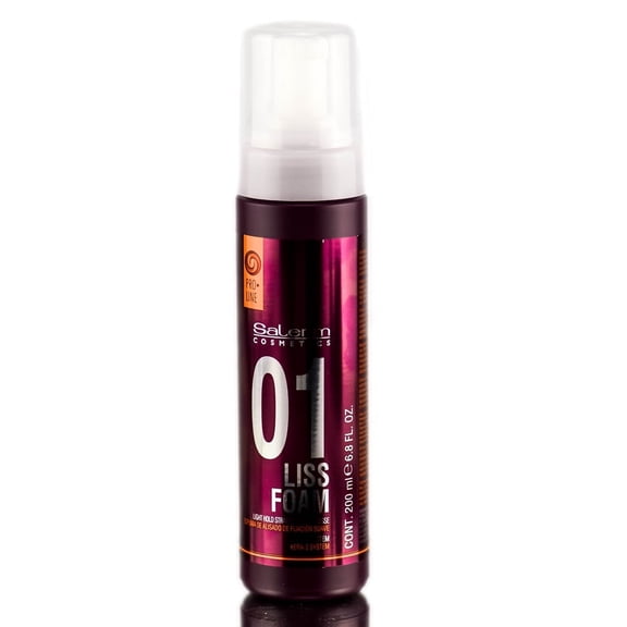 Salerm 01 Liss Foam Light Hold Straightening Mousse ( 6.8 oz)