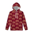 thumbnail image 2 of Sudadera con capucha con estampado 3D de elefante y tótem étnico retro para hombre y mujer, jersey con gráficos de animales de estilo Harajuku, ropa de calle informal, 2 of 5