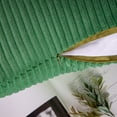 thumbnail image 3 of Ashler Soft Corduroy Velvet Striped Solid Throw Pillow Cushion Cover, Dark green, 12 x 20 inch, 2 Packs, 3 of 5