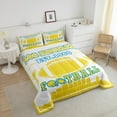 thumbnail image 4 of Erosebridal Football Print Comforter Sets Queen Size,White Yellow Bedding Queen Comforter Set,Teenager Bedroom Decor(Los Angeles),Reversible,Breathable,3 Pieces, 4 of 8