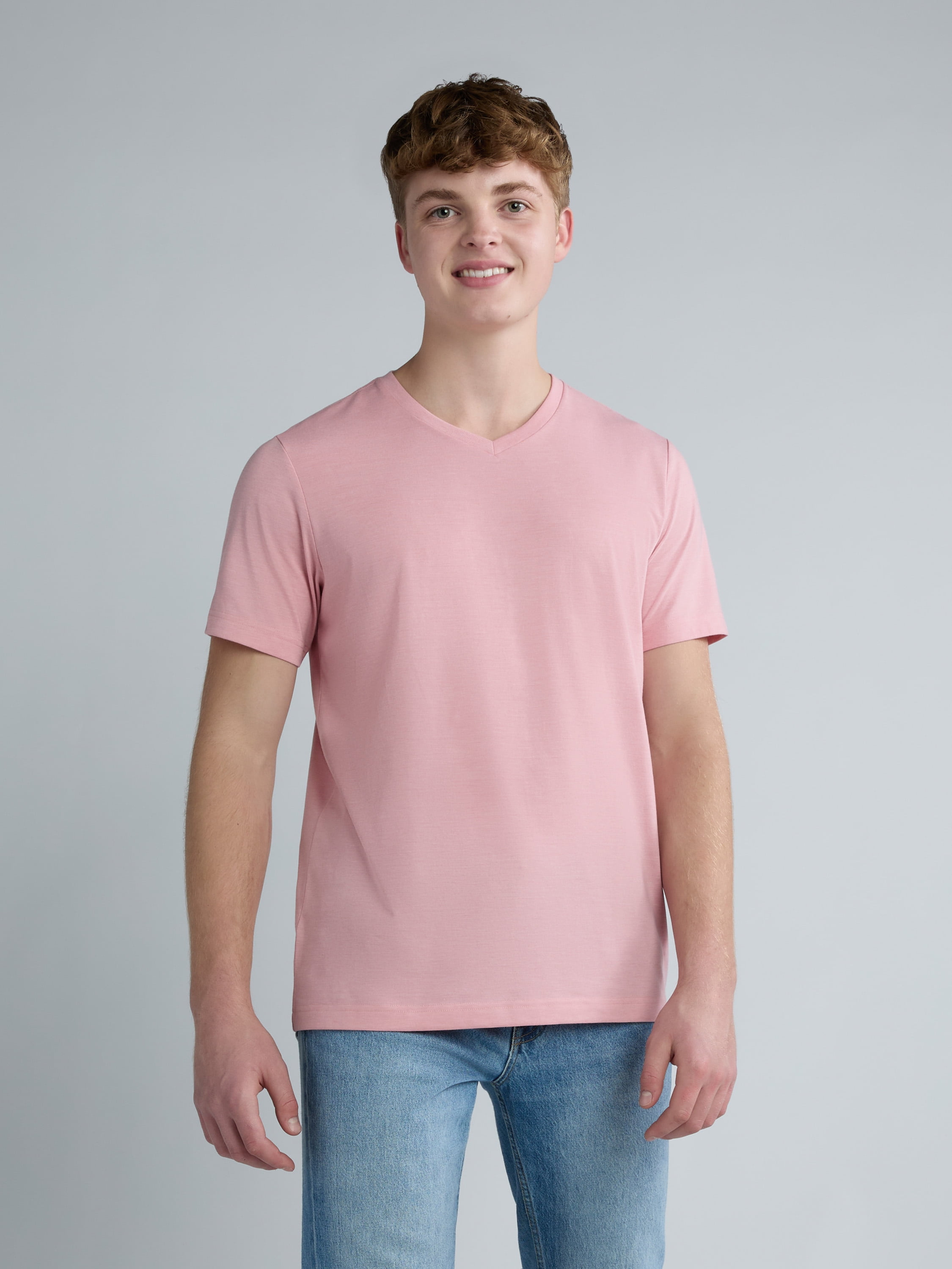 George Men's and Big Men's Lightweight V Neck Tee with Short Sleeves, 3-Pack, Sizes XS-3XL