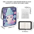 thumbnail image 3 of Game Card Storage Bag Collectible Trading Card Albums The 4-Pocket Card Binder With 50-Page Sleeve Can Hold 400 Game Cards Cartoon Beautiful Jellyfish, 3 of 6