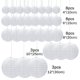 thumbnail image 4 of 30 piezas/lote de linternas de papel chinas blancas de 4''-12'', linternas redondas colgantes para bodas, fiestas de cumpleaños, eventos, decoración navideña, 4 of 5