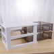 thumbnail image 4 of Armario de almacenamiento de doble capa para el hogar, de plástico, con cajones, portátil, multifunción, resistente al polvo, organizador de muebles (marco blanco y negro transparente)., 4 of 7