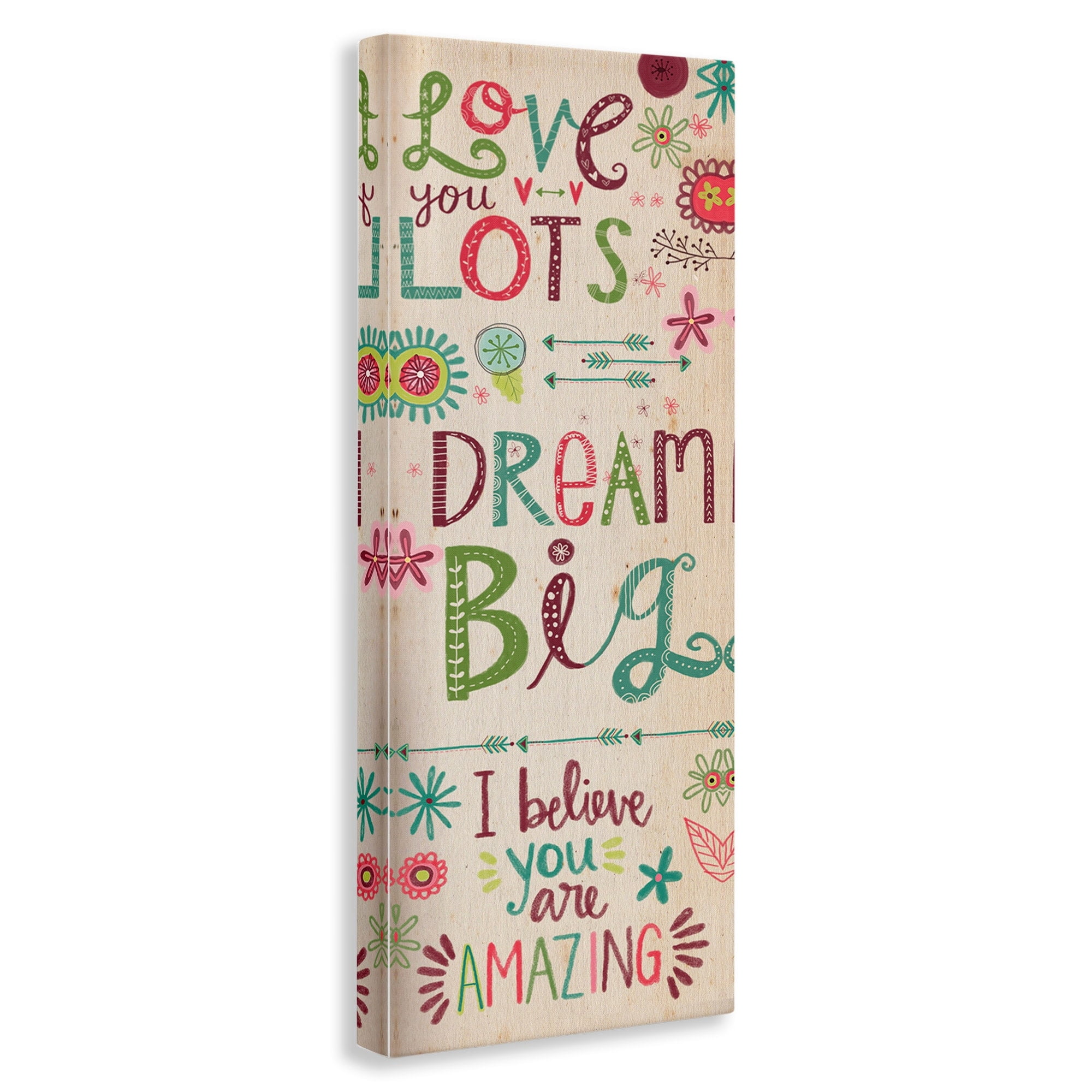 Stupell Love You Lots Dream Believe Canvas Wall Art