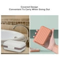 thumbnail image 2 of Portable Soap Dish with Lid - Draining Soap Holder for Travel, Camping, Shower, and Bathroom, 2-Pack, 1Grayish White, 1Orange, 2 of 8