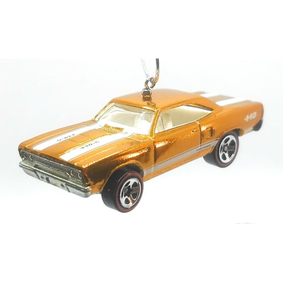 Christmas Ornament for 1970 Plymouth Roadrunner Gold/White Stripes