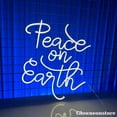 thumbnail image 2 of Glowneon Peace on Earth Neon Sign, Christmas Led Sign, Peaceful World Gift Decor, Christmas Gifts, 2 of 5
