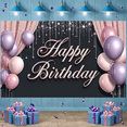 thumbnail image 5 of Pink Balloons Banner Gold Glitter Birthday Party Display Sparkling Stars Pink Curtain Party Backdrop for Birthday Party Indoor Decoration Photo Backdrop, 5 of 9