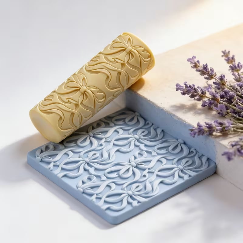 High Detailed Ribbon Texture Roller | Handmade Ceramics and Polymer Clay Tools | A must-have for DIY crafts