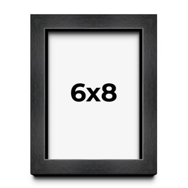 6x8 Shadow Box Frame Grey Charcoal Black | 0.875 Inches Deep | Solid Wood Shadowbox Display Frame |