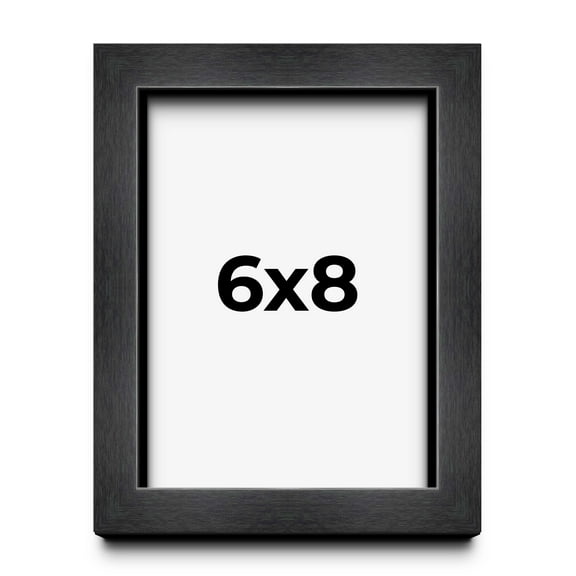 6x8 Shadow Box Frame Grey Charcoal Black | 0.875 Inches Deep | Solid Wood Shadowbox Display Frame |