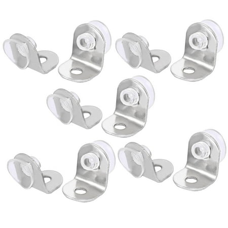 

16mmx13mmx13mm Stainless Steel L Shape Glass Shelf Supports Bracket 10pcs