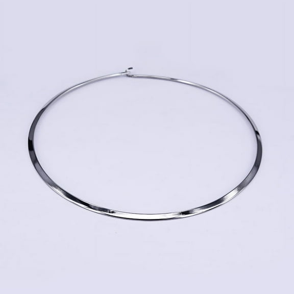 1pc Tarnish Resistant 304 Stainless Steel Choker Necklaces Rigid Necklaces Stainless Steel Color 5.31~5.55 inch(13.5~14.1cm) DIY