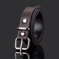 thumbnail image 5 of Luxury Design Retro Casual Trouser Dress Belts Thin Waist Strap Children Leather Belt Pin Buckle Waistband KHAKI, 5 of 8
