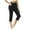 Black, variant on Babysbule Womens Capris Yoga Legging Fashion Wide Leg Loose Lounge Sweatpants Cropped Pants Pockets Trousers