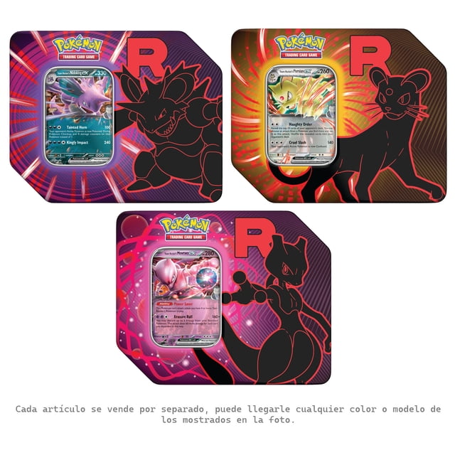 Cartas Coleccionables Pokemon TCG Lata Equipo Rocket en Español