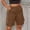Khaki, variant on Women's Cargo Pants with Pockets, Solid Color Casual Drawstring Trousers