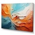 thumbnail image 2 of Designart "Teal Orange Bold Abstract Flow composition I" Abstract Collages Canvas Wall Art, 2 of 5