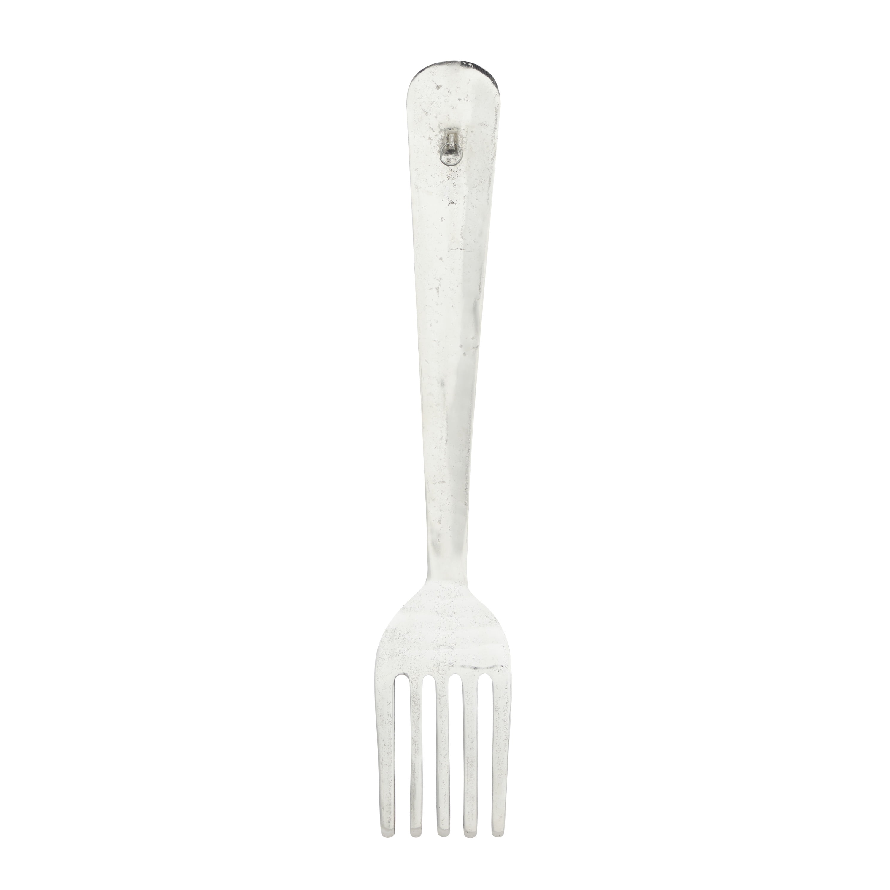 DecMode Silver Aluminum Knife, Spoon and Fork Utensils Wall Decor (3 Count)