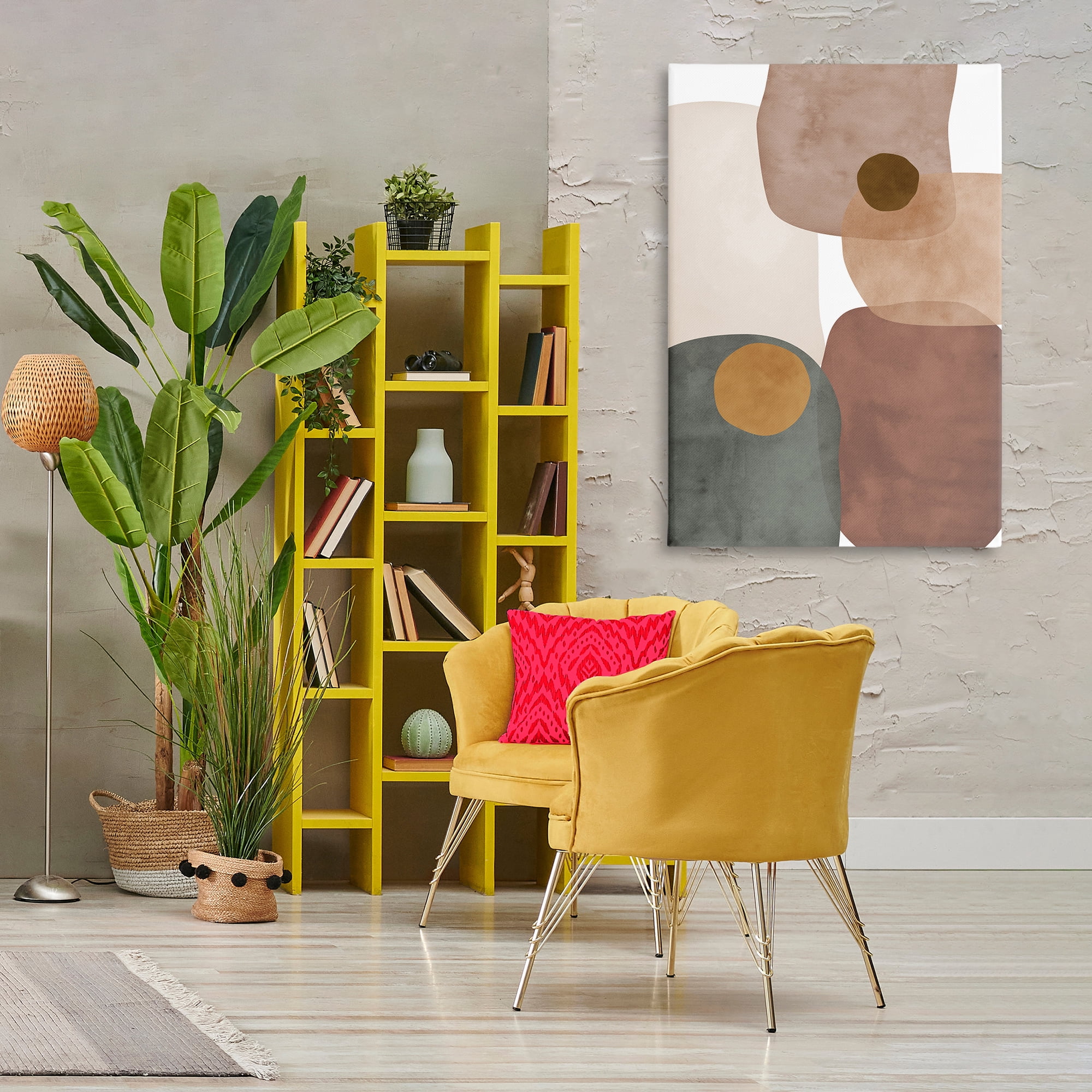 Stupell Industries Southwestern Natural Shapes Abstract Painting Gallery Wrapped Canvas Art Print Wall Art, 30 x 45