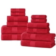 thumbnail image 2 of Superior Eco-Friendly Cotton Solid 12-Piece Cranberry Towel Set, 2 of 8