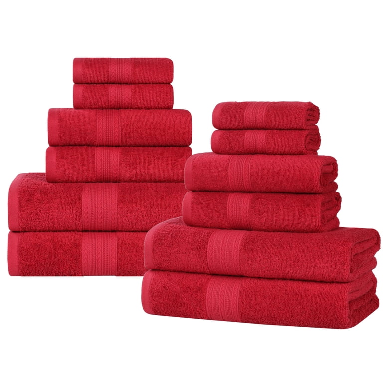 Free Shipping! Superior Eco-Friendly 12-Piece Cranberry Cotton