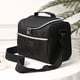 thumbnail image 5 of Guardurnaity Bolsa de almuerzo portátil Cremallera Algodón perlado Enfriador térmico de alimentos Contenedor de almacenamiento de picnic Tote con Bolsas de mensajero y de hombro Negro, 5 of 6