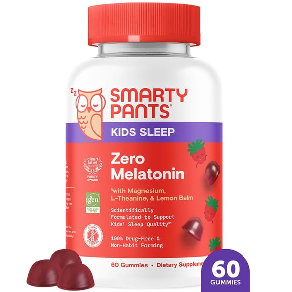 SmartyPants Kids Sleep with Zero Melatonin Gummies, 60 Ct