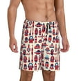 thumbnail image 2 of Wukai Rocket Pattern Men’s Short Pajama Pants With Pockets Soft Sleep Pj Shorts for Men-XX-Large, 2 of 6