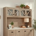 thumbnail image 4 of Pemberly Row Engineered Wood Large Hutch in Brushed Oak Finish, 4 of 15