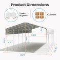 thumbnail image 4 of TIME RAY 14x30 Ft RV Carport, Heavy Duty Metal Car Port, All-Weather Protection, Easy Assembly for Cars, Trucks, Boats, Tractors, and Outdoor Storage, 4 of 8