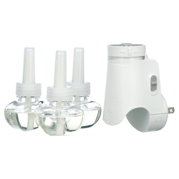 Glade PlugIn Plus Air Freshener Starter Kit, Scented Oil for Home and Bathroom, Aqua Waves, 2.01 Fl Oz, 1 Warmer   3 Refills