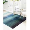 thumbnail image 2 of Unique Loom Tapis Abstrait Vibrant de la Collection Estrella, 5 x 8 Pieds, Bleu/beige, 2 of 2
