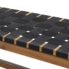 thumbnail image 3 of Noble House Mallett Outdoor Acacia Wood Bench with Rope Seating Black and Teak, 3 of 6