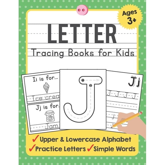 Tuebaah Handwriting Workbook Letter Tracing Books for Kids Ages 3-5: A Beginning Letter Tracing Book for Toddlers (A-Z) With Activity Book for Kids, Book 1, (Paperback)