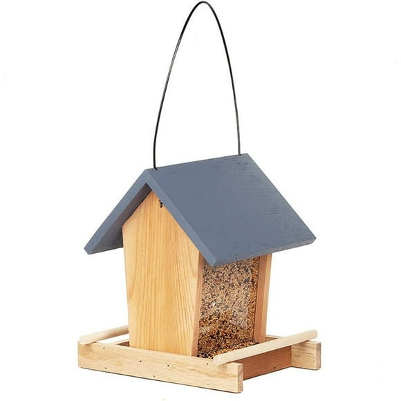 Bird Feeder Outdoor Wooden Bird Feeder Porch Decorative Bird House Accessories for Woodpeckers Cardinals Large Birds