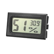 Uxcell Digital Temperature Humidity Meters Gauge LCD Display Celsius Black