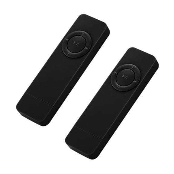 2X Portable USB Sport U Disk Mini Mp3 Music Player Support 32GB TF Card(black),2 x MP3 Player 2 x rope,black