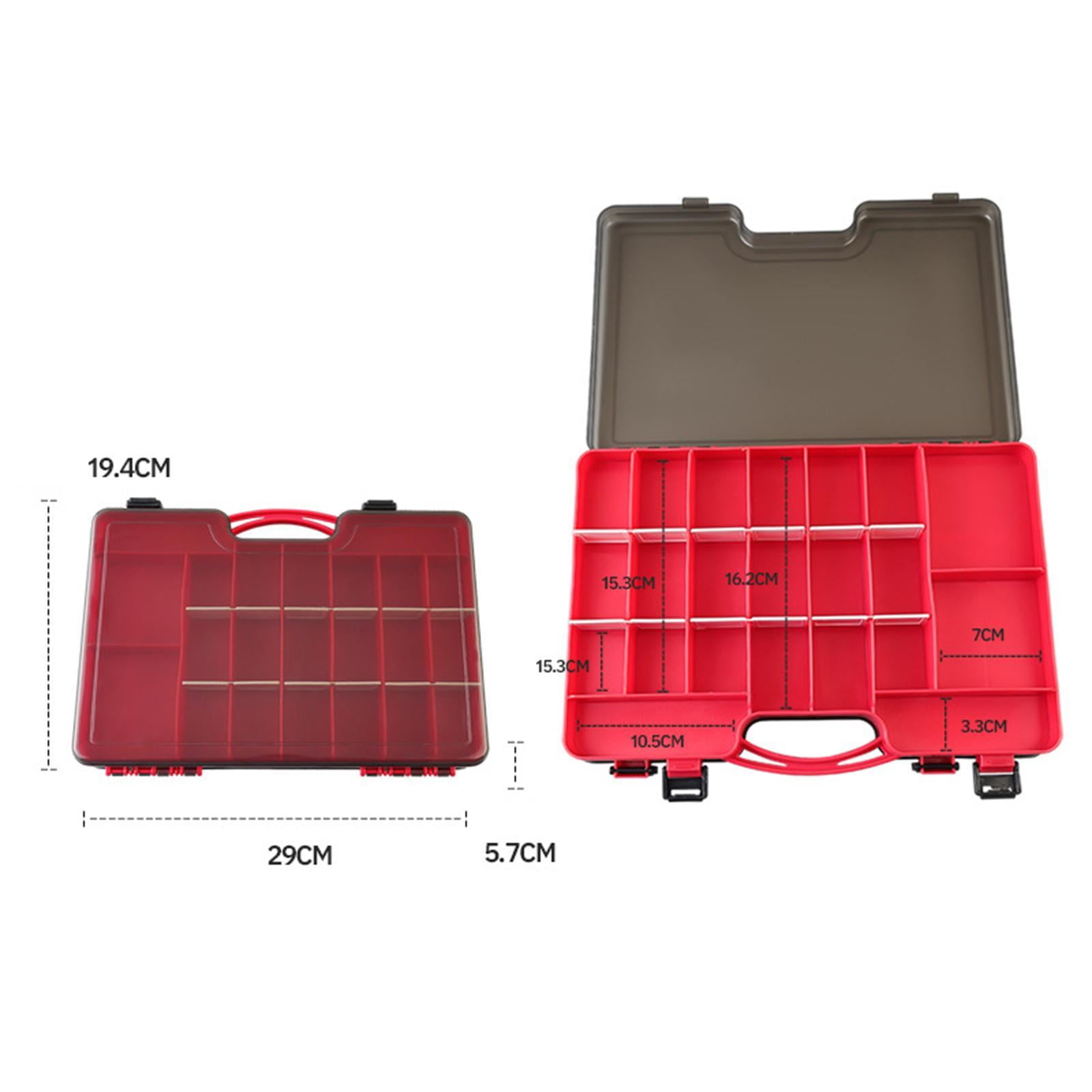 QccHieUs Fishing Tackle Box with Removable Dividers with Handle,Fishing Supplies Lure Box Clear