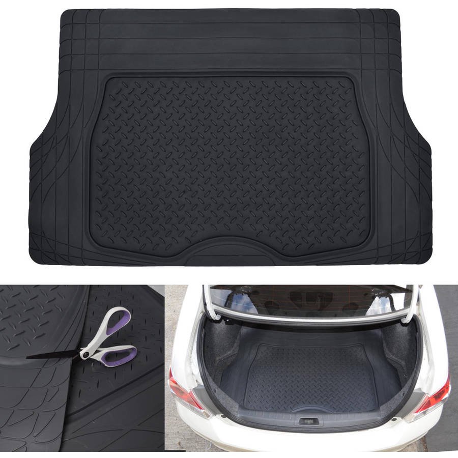 MotorTrend HeavyDuty Premium Rubber Cargo Mat Trimmable Trunk Liner