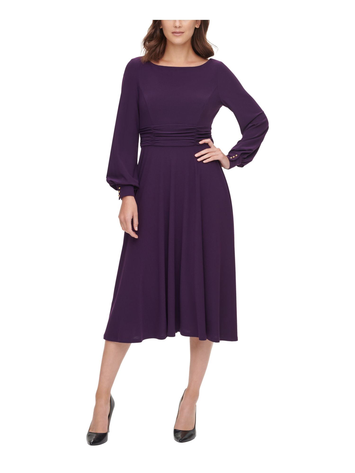 JESSICA HOWARD Womens Purple Ruched 