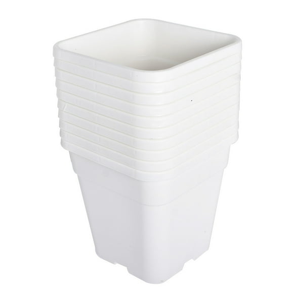 SEBLAFF 1/2/3/5 Gallon Plastic Grow Pots Plant Bonsai Square Garden Container 10 Pack