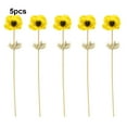 thumbnail image 3 of Matsuzay 5 piezas de anémona artificial con hojas de seda para boda, novia, fiesta, simulación, tallos largos, decoración de flores, amarillo Type2 NO2, 3 of 6