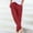 Red, variant on AOOCHASLIY Valentine's Day Women Pants Womens Solid Color Tapered Pants Cotton Linen Drawstring Elastic Waist Pants Casual Trousers with Pocket