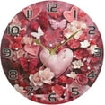 thumbnail image 5 of 10 Inch Valentine's Day Heart Wall Clock, Silent Non Ticking Battery Operated Round Clock for Kitchen Office School Home Decorative, 5 of 7
